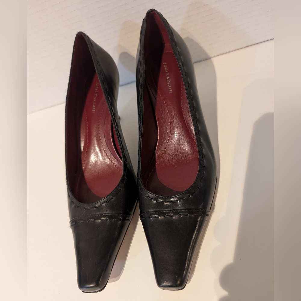 Ann Taylor Black Leather Pumps‎ Sz 6M Brazil